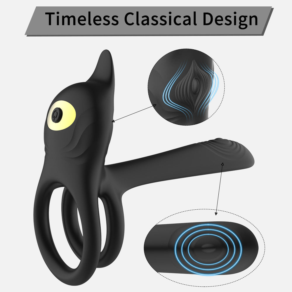 Wireless Remote Control Vibration Horseshoe Ring Male And Female Co-shock Device