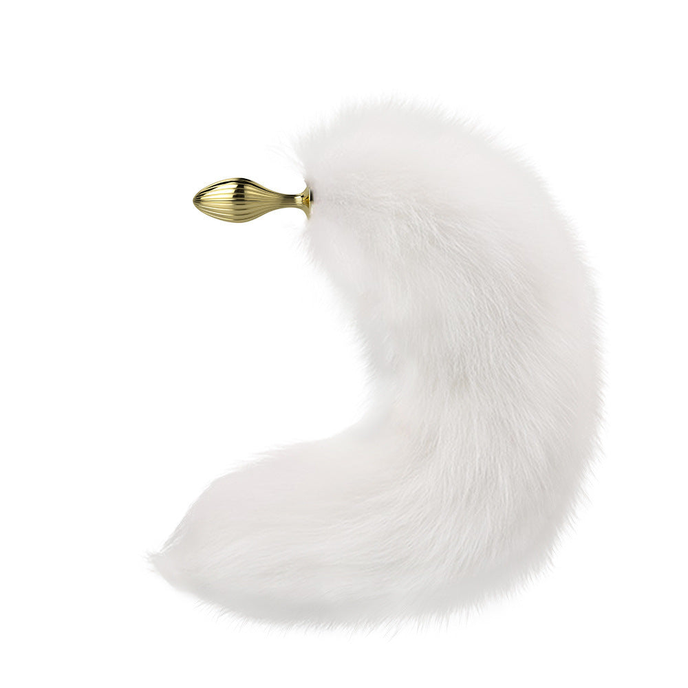 Men's And Women's Metal Anal Dilatation Device Props Fox Tail