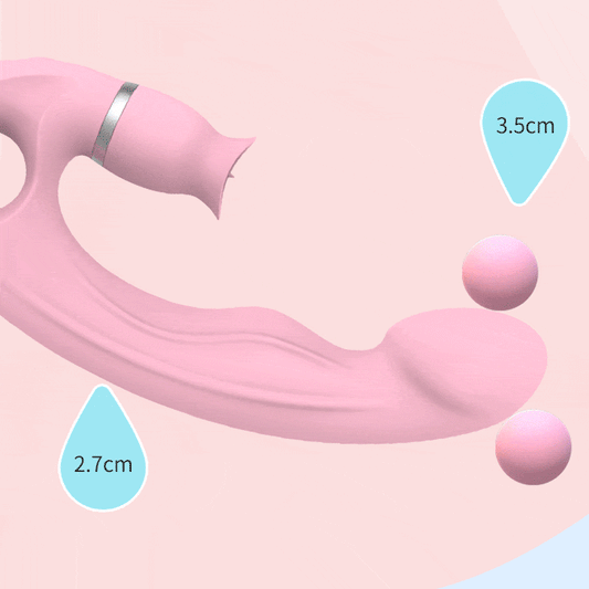 Tongue Licking G Spot Stimulating Dildo Vibrator