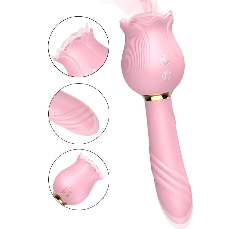 Rose Shaker Sucking Jump Egg Adult Toy G-spot Masturbation Device for Women