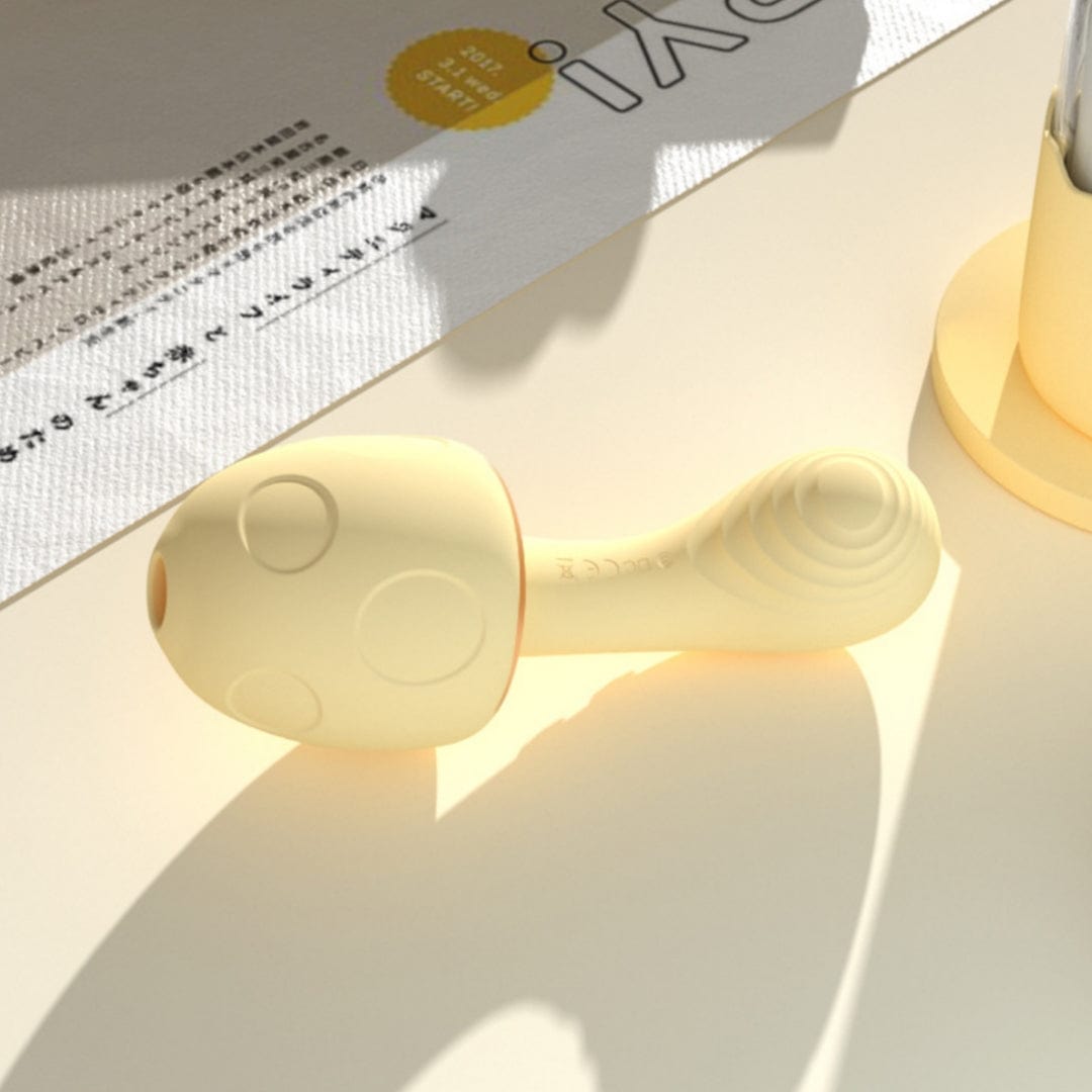Mushroom - shaped Sonic Sucking Heating Clitoral G-spot Vibrator