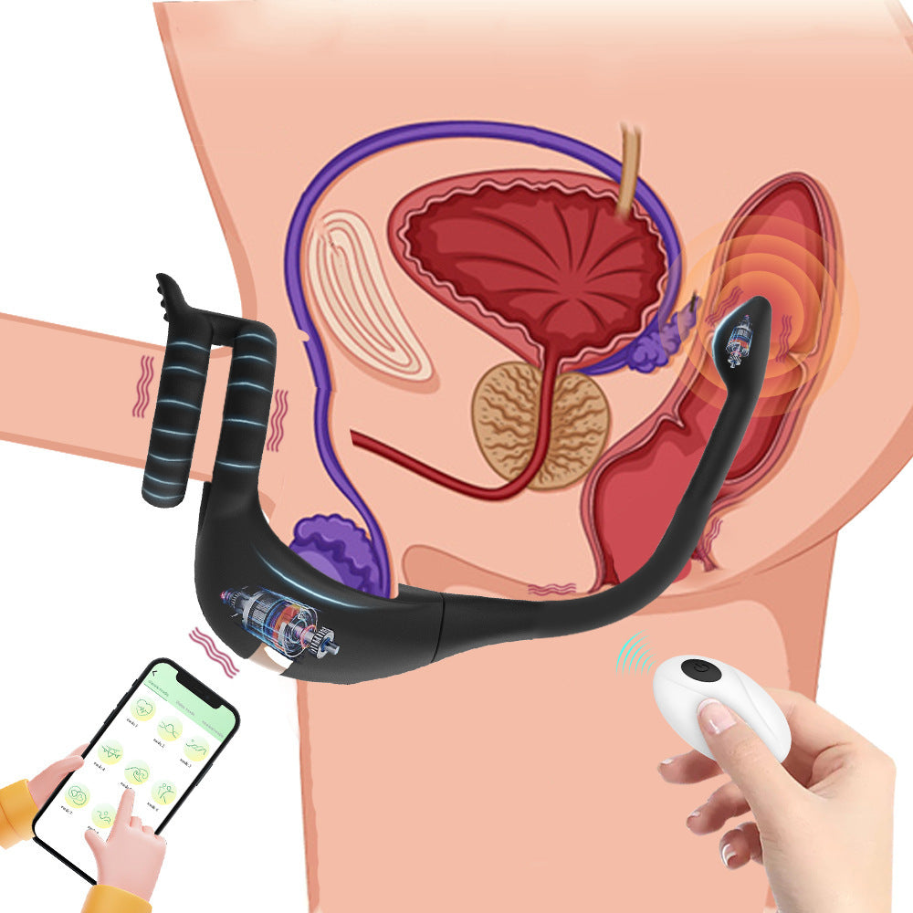 APP Remote Control Double Ring Silicone Butt Plug
