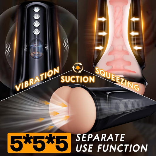 Flapper 7 Swinging 5 Squeezing and Sucking 5 Vibrating Girl on Top Masturbation Cup