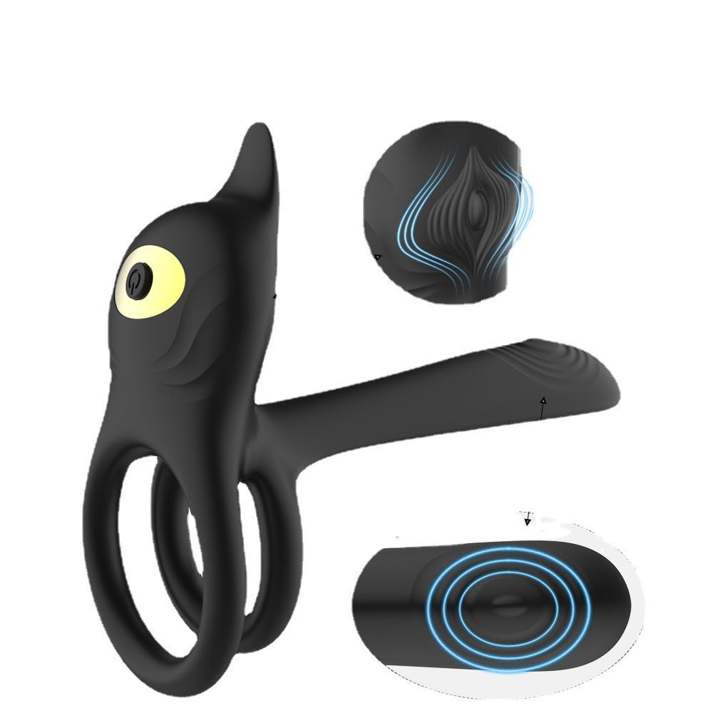 Wireless Remote Control Vibration Horseshoe Ring Male And Female Co-shock Device