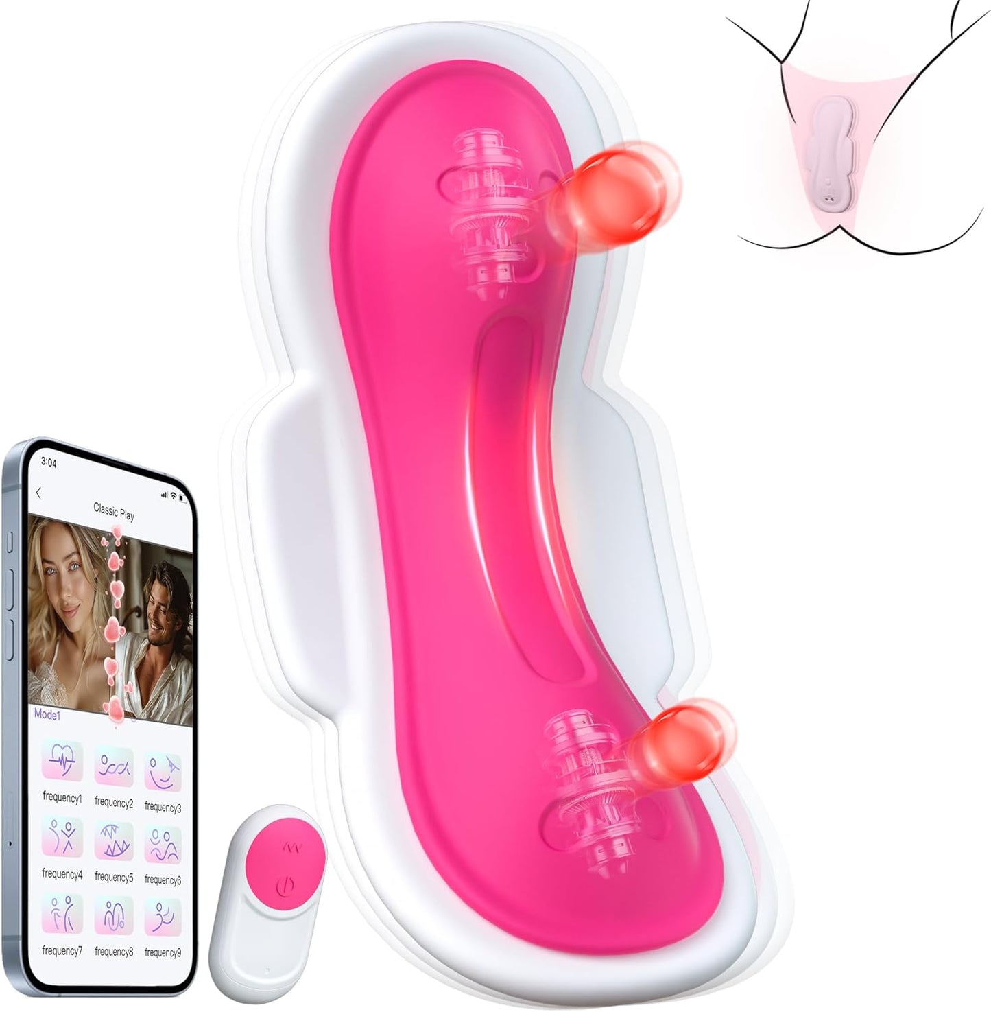 Wearable Panty Vibrators Clit Nipple Stimulator With Remote App Control