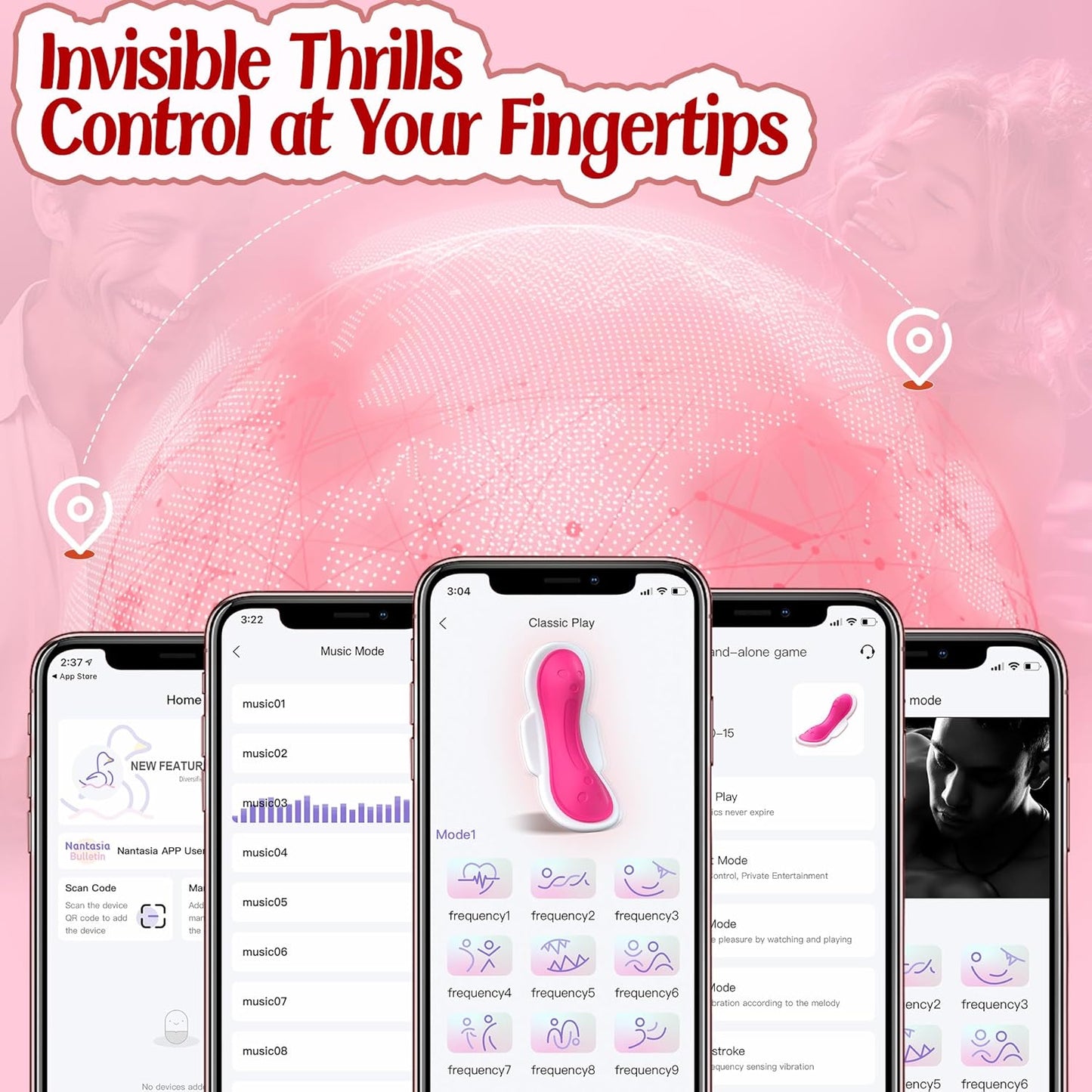 Wearable Panty Vibrators Clit Nipple Stimulator With Remote App Control