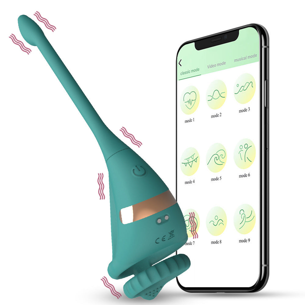 APP Remote Control Double Ring Silicone Butt Plug