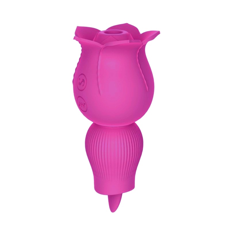 Rose Sucking and Tongue Vibrator 2 in 1 Rose Toy