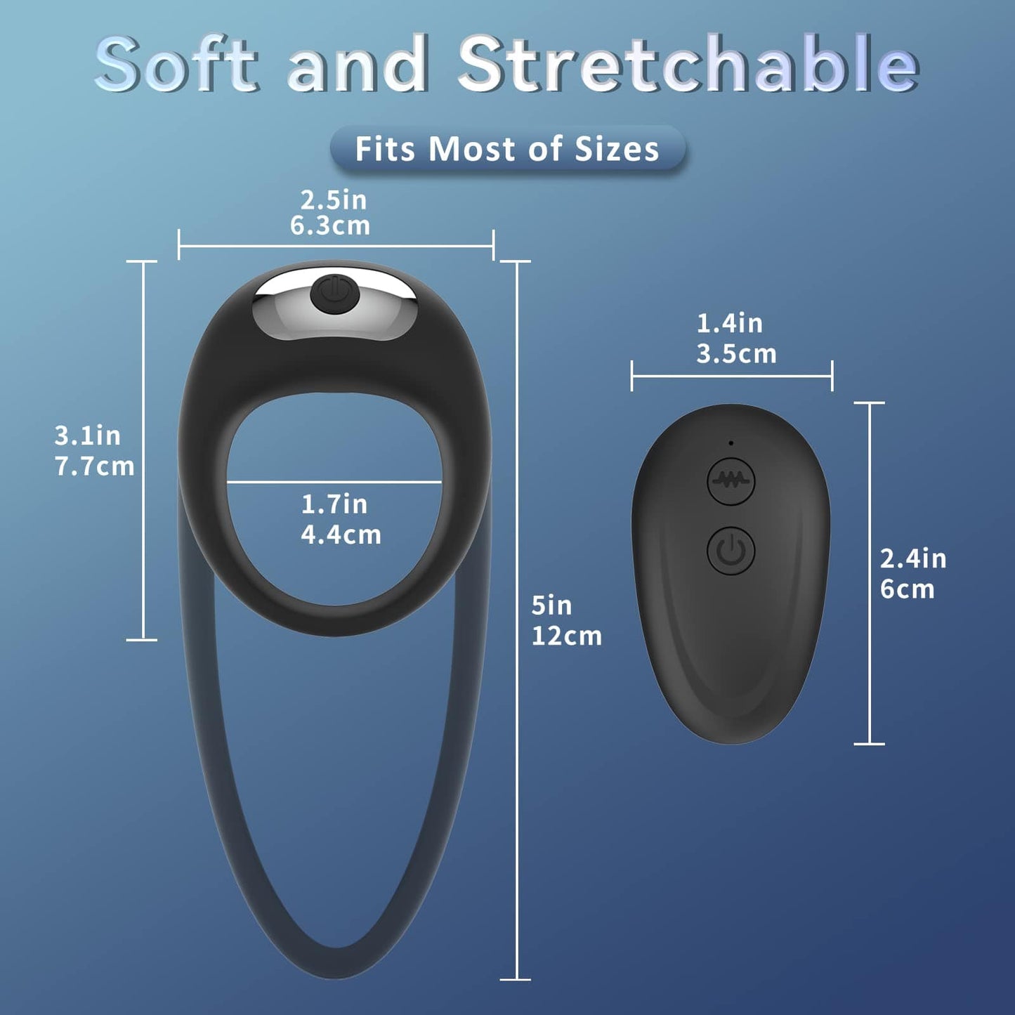 Rabbit Vibrating Cock Ring Adult Sex Toys with Clitoral Vibrator