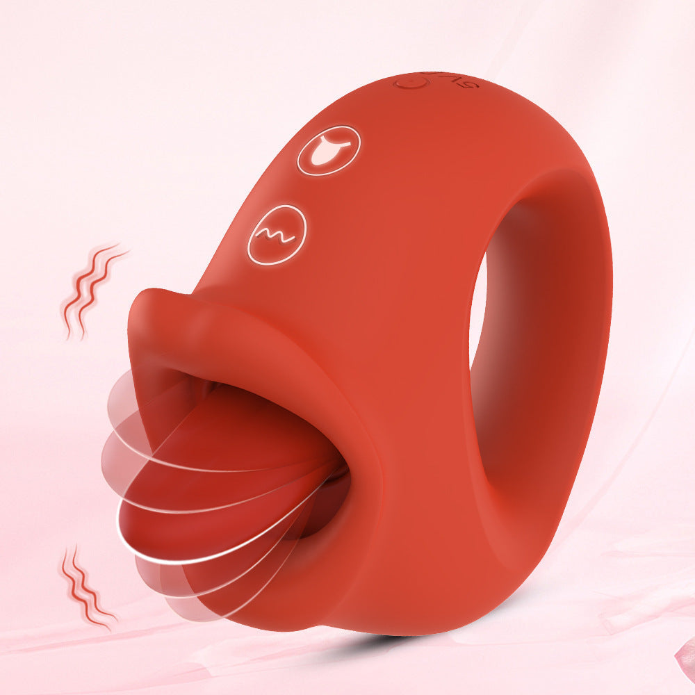 Red Cufflinks Honey Tongue Women's Vibrating Tongue Licking Masturbation Device
