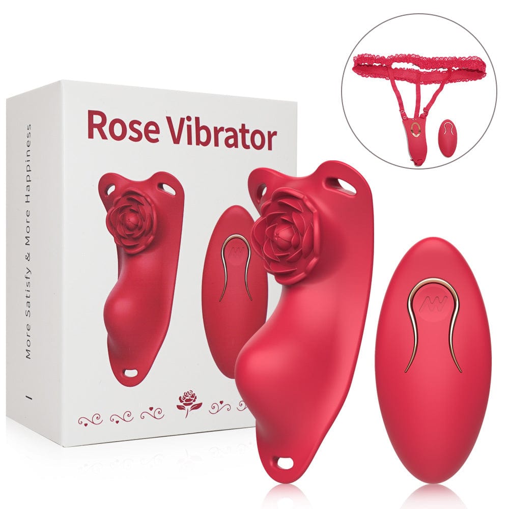 Rose Wearalbe Clitoral Massage Vibrator with Panty & Remote Control