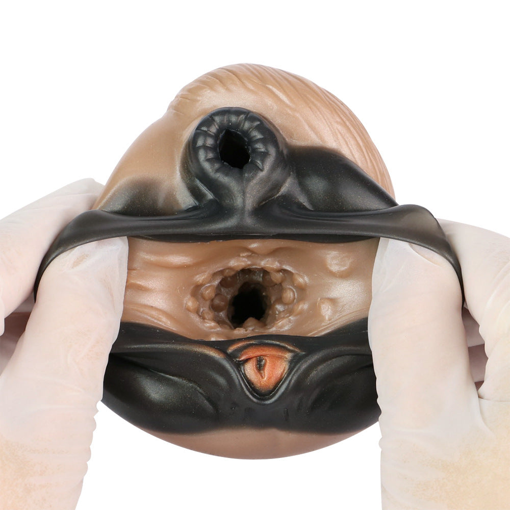 New brown horse simulated vagina and anus masturbation mold, male penis training air cup