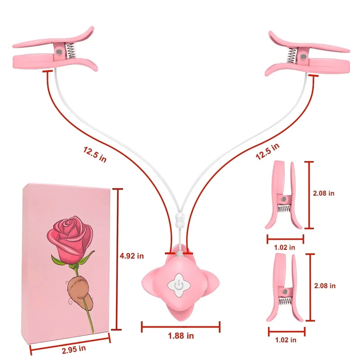 Vibrating Nipple Clamps SM Nipple Stimulation With Remote Control