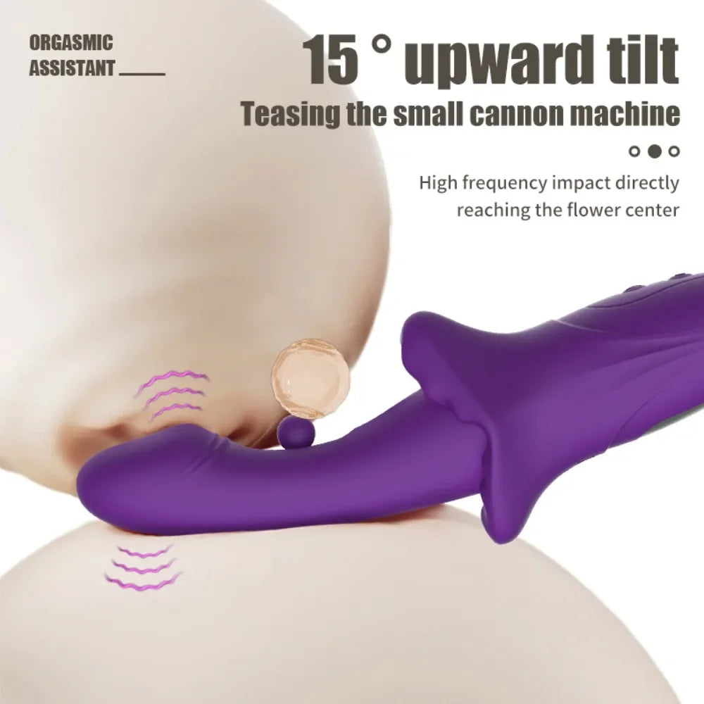 2 In 1 Realistic Lip Slipping G Spot Vibrator