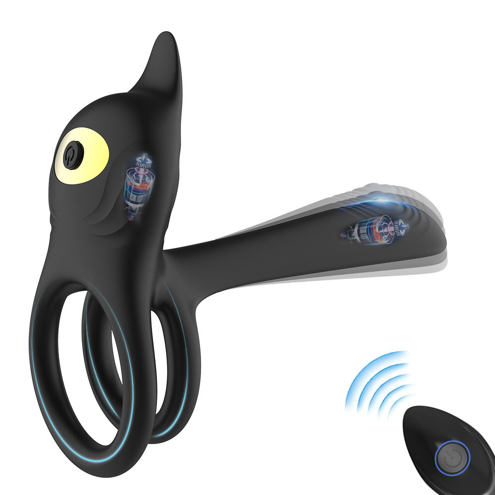 Wireless Remote Control Vibration Horseshoe Ring Male And Female Co-shock Device