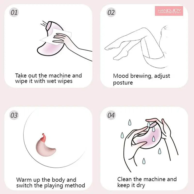 Red Riding Hood Moon Sucking Vibrator Vibrating Sucker Oral Clitoris Stimulator