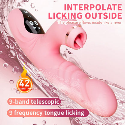 Electric Heated Vibrator Automatic Sucking Thrusting Machine For Women