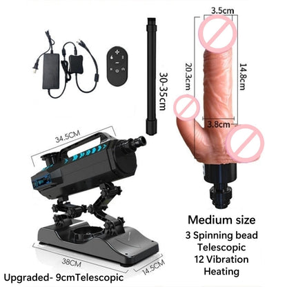 Fully Automatic Telescopic Dildo Machine Female Masturbator