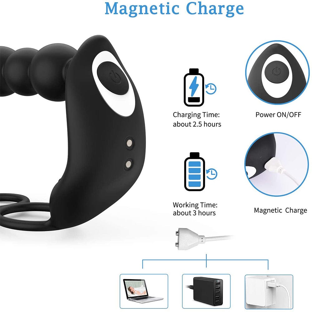 Butt Plug Anal Penis Ring Rechargeable Prostate Massager