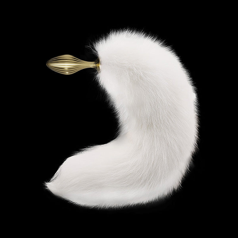 Men's And Women's Metal Anal Dilatation Device Props Fox Tail