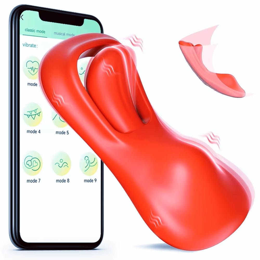 Tongue Wearable Clitoral Stimulation Vibrator with Remote & APP Control