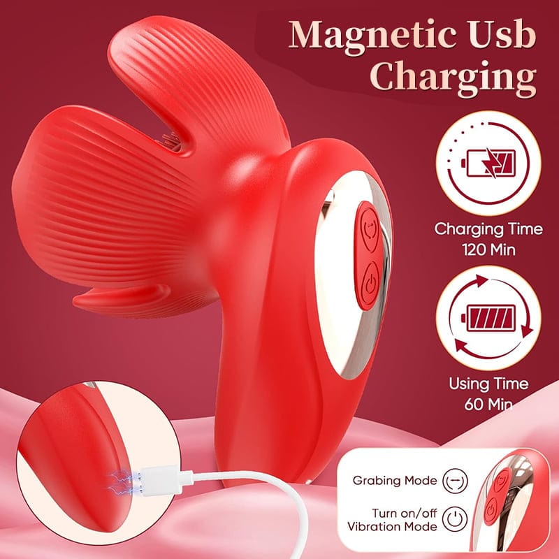 Rose kneader 10 Vibration & Pinching Breast Stimulator with Petal Kneading