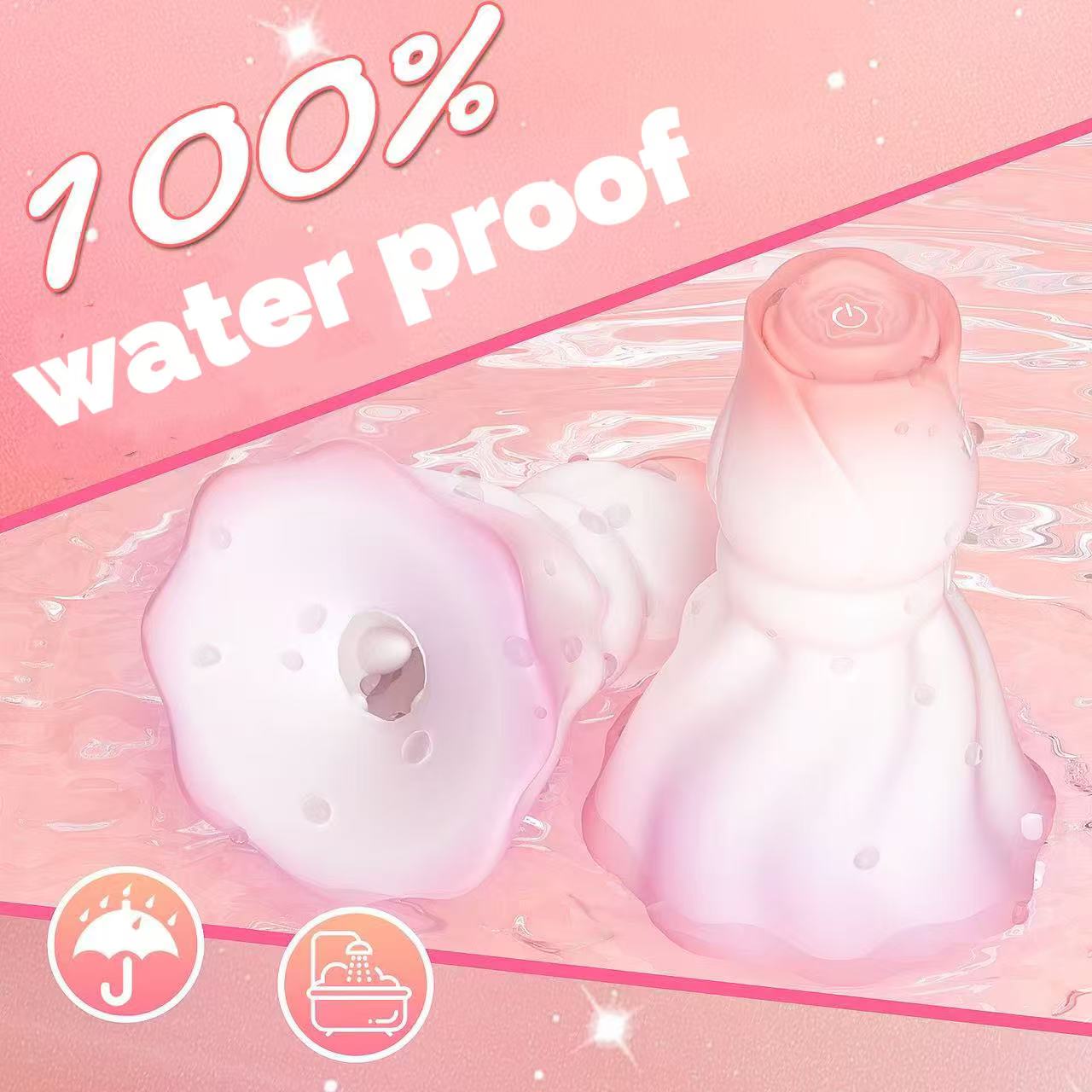 Rose Nipple Stimulation Vibrators Manual Sucking Teasing Nipple Toy