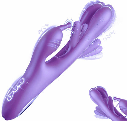 3 IN 1 Rabbit Flapping G Spot Clitoral stimulation Vibrator