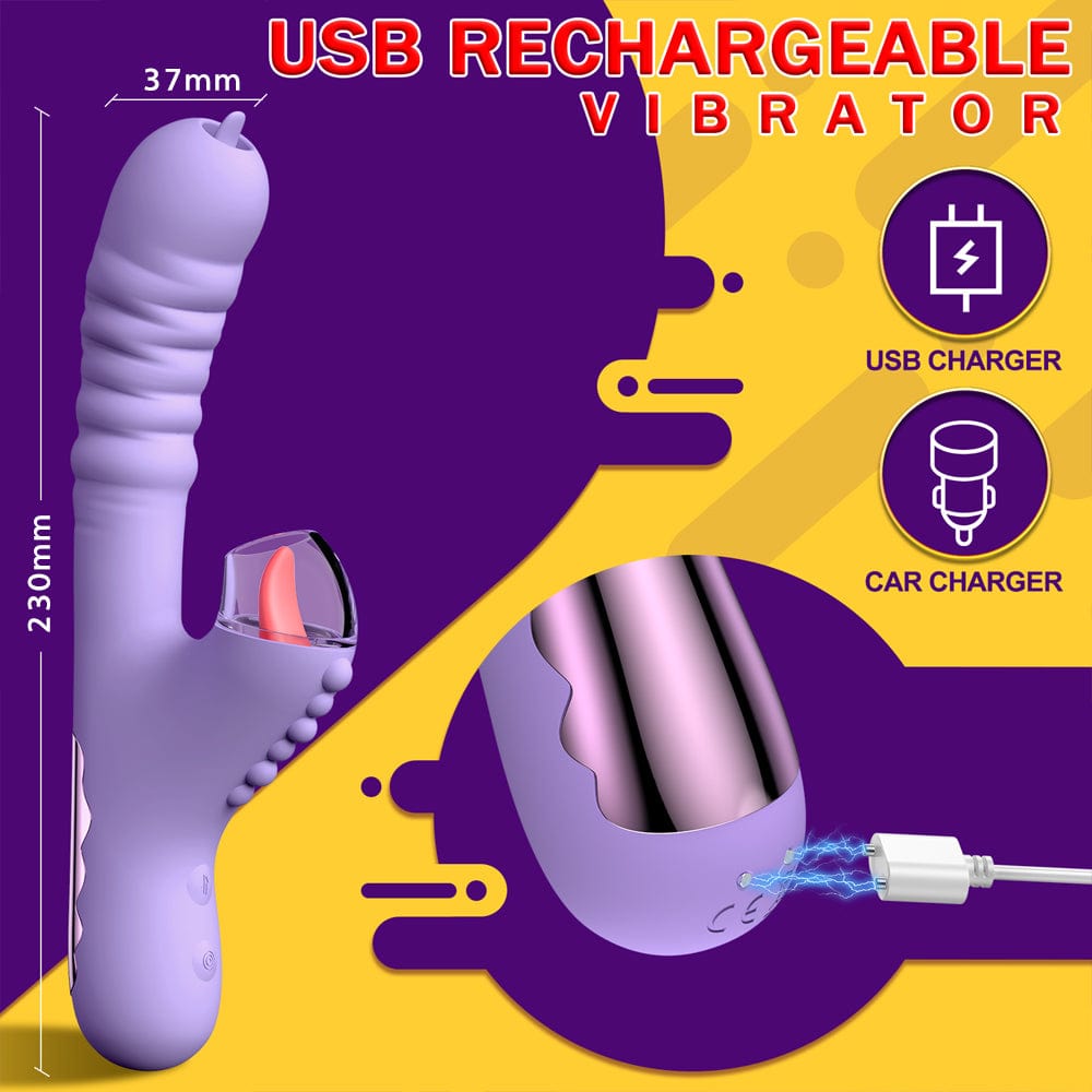 Small Dinosaur Vibrator Telescopic Tongue Sucking Clit Stimulation Vibrator