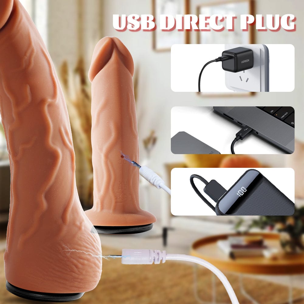 Wearable Double-headed Thrusting Dildo Vibrator For LGBT