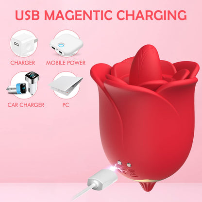 Rose Toys Nipples Clitorals Stimulator With Tongue For Women