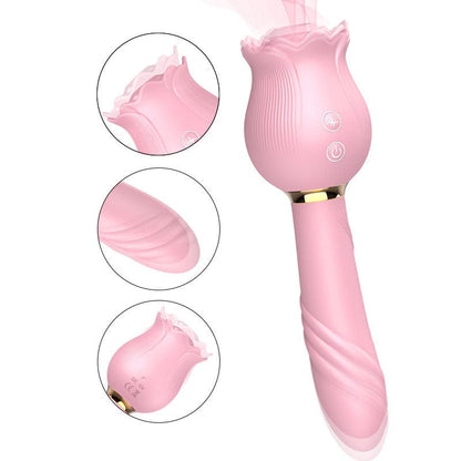 Rose Shaker Sucking Jump Egg Adult Toy G-spot Masturbation Device for Women