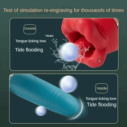 3 In1 Big Mouth Sucking Tongue Licking Vibrator & Thrusting Bullet Vibrator