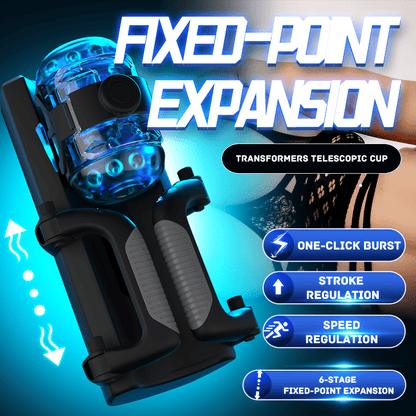 Thrusting Cannon King Mini 6-Segment Fixed-point Telescopic Male Masturbator