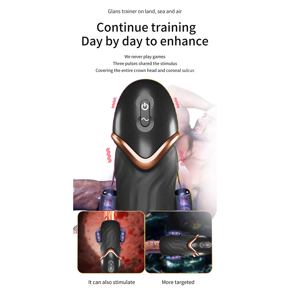 Electric Automatic Penis Training Device with Vibration for Men, Male Masturbation Toy