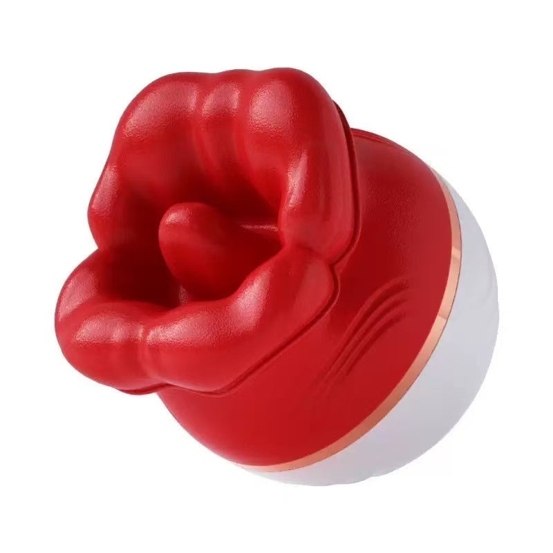 Big-Mouth Tongue Sucking Female Masturbator Massager Rechargeable Vibrator