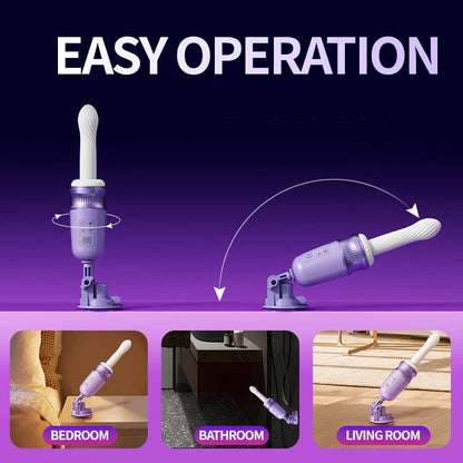Pure Moon 7 Thrusting Heating Dildo Machine G Spot Vibrator With APP Control