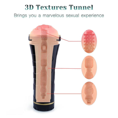 Male Masturbators Cup Realistic Textured Pocket Vagina Pussy
