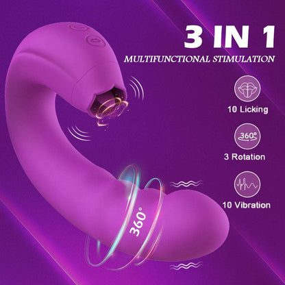 3 In 1 Female Clitoris Breast G-spot Stimulator