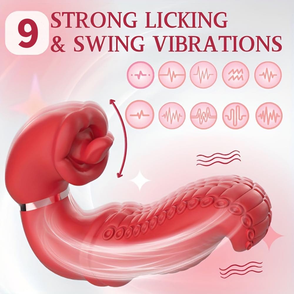 Octopus Tongue Licking Swing Clitoris G Spot Vibrator