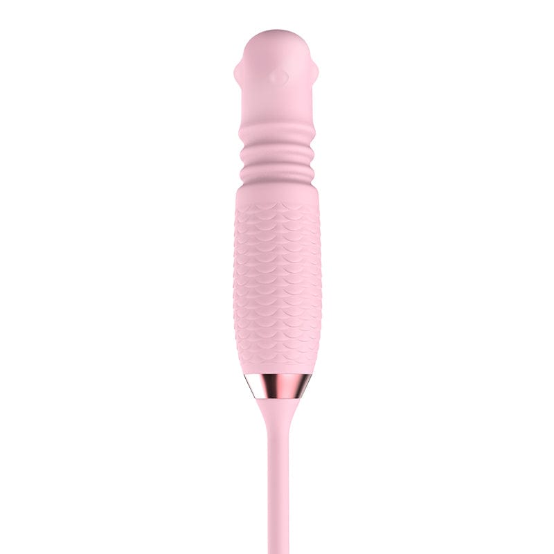 3-in-1 Blooming Sexy Pink Rose Toy Rotating Pearls Telescopic Tongue-licking Vibrator
