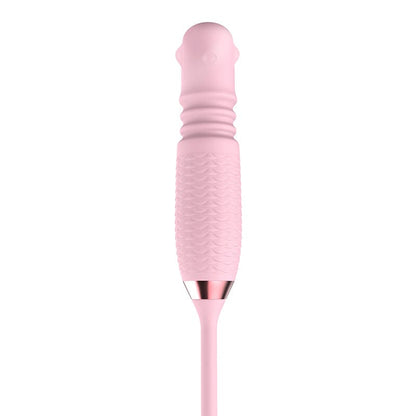 3-in-1 Blooming Sexy Pink Rose Toy Rotating Pearls Telescopic Tongue-licking Vibrator