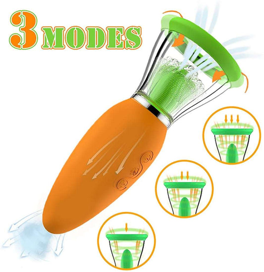 Carrot Vibrator Female Masturbator Heating Sucking Licker