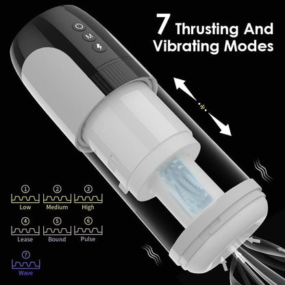 Fully Automatic Male Telescopic Vibrating Masturbator