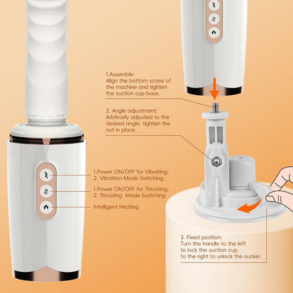 Honey 7 Thrusting Heating Sex Machine Vibrator with Sucker