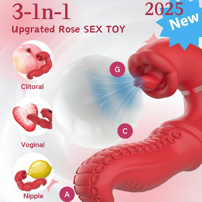 Octopus Tongue Licking Swing Clitoris G Spot Vibrator
