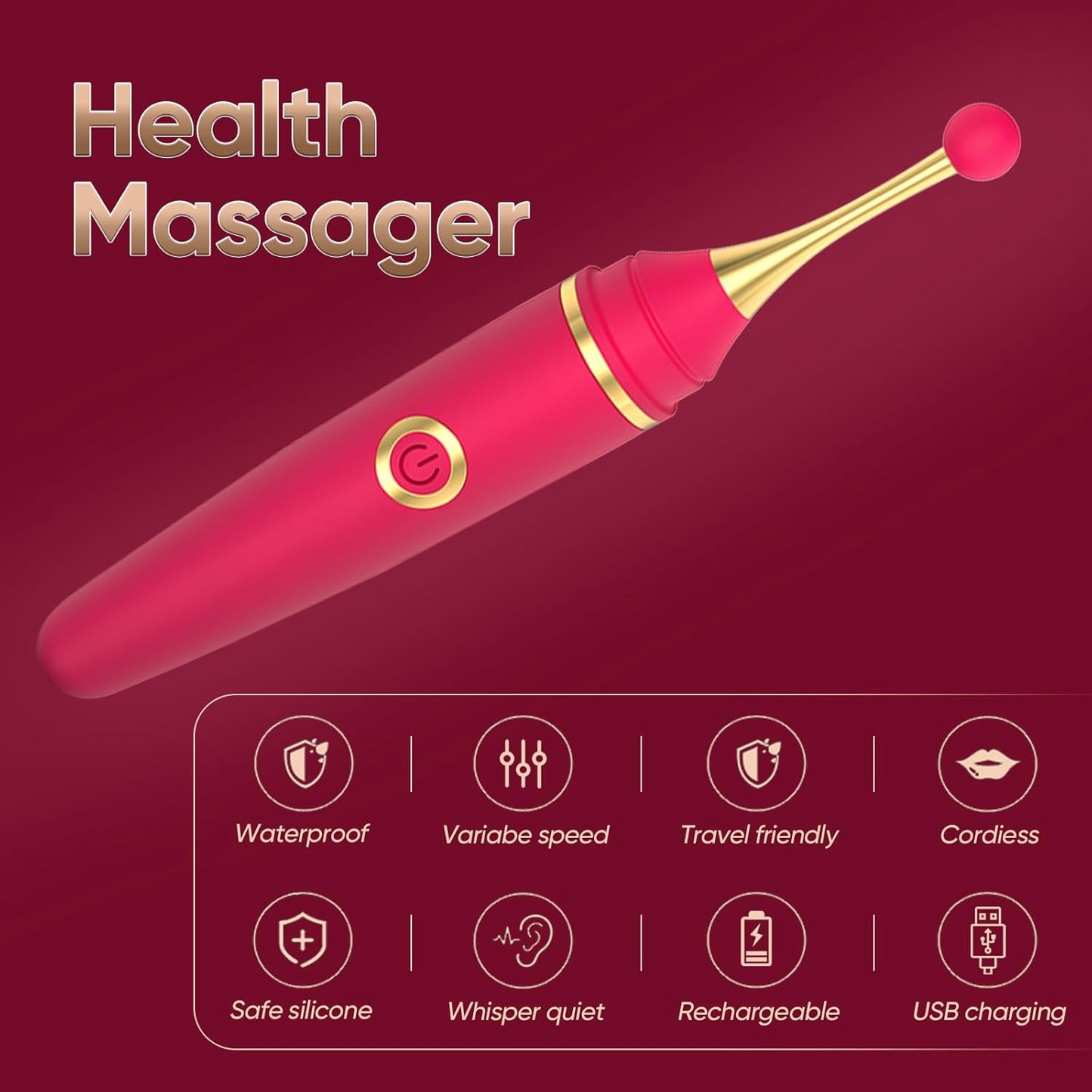 Pen Nipple Clit Stimulator G Spot Vibrator Sexual Pleasure Tools