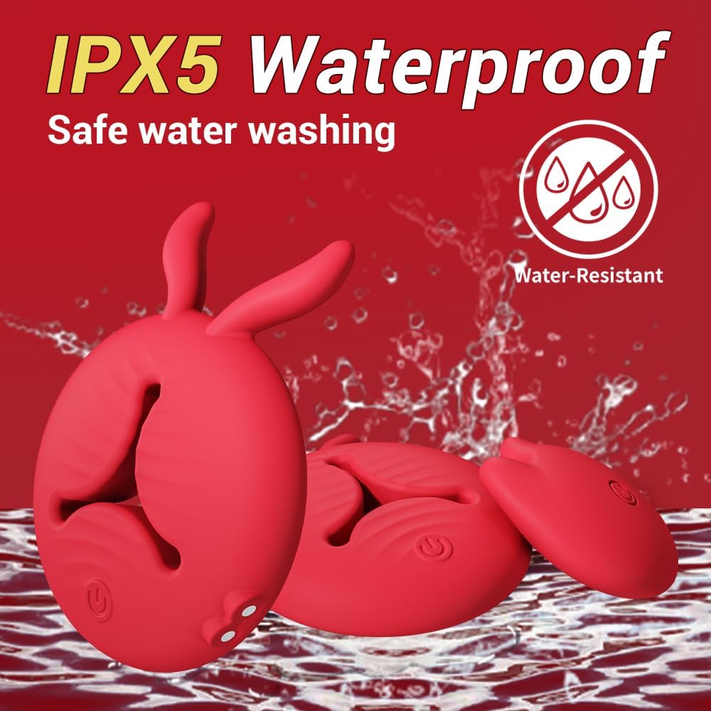 Rabbit Vibrating Nipple Clamps BDSM Toy with APP & Remote Control