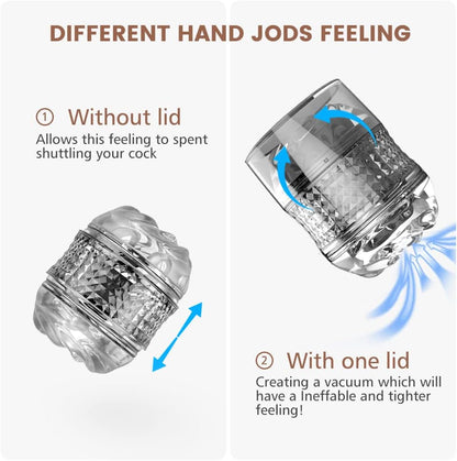 Open Ended Manual Suction Blowjob Penis Stroker with Case