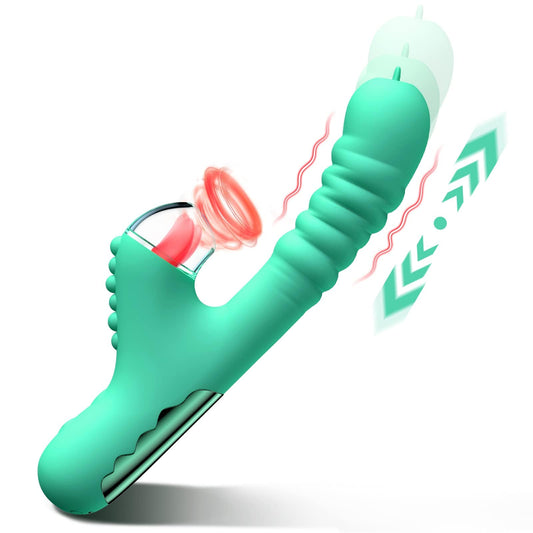 Small Dinosaur Vibrator Telescopic Tongue Sucking Clit Stimulation Vibrator